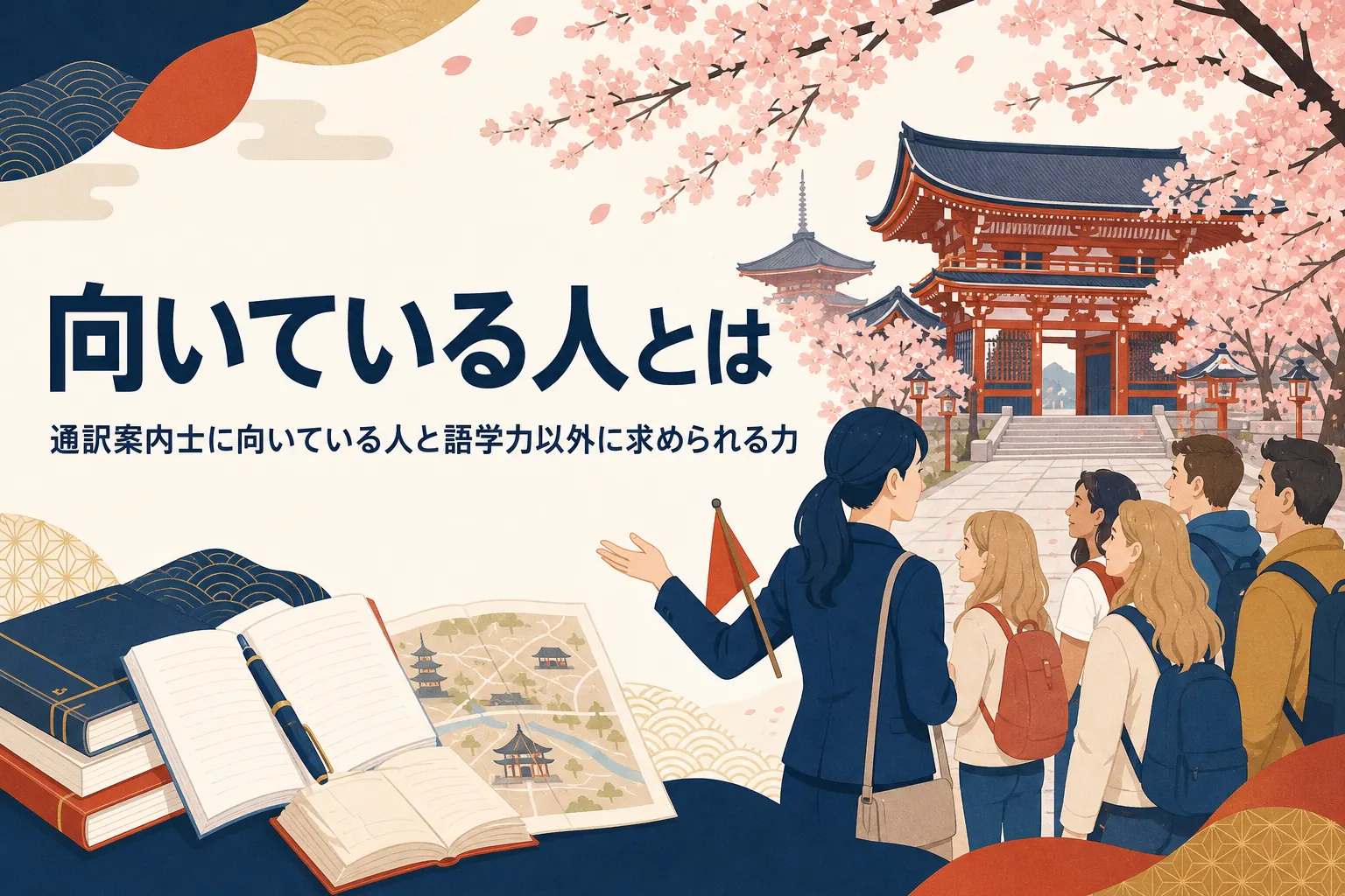 通訳案内士に向いている人と求められる力を紹介する記事のアイキャッチ